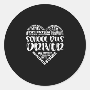 Schoolbus driver, school bus driver classic round sticker