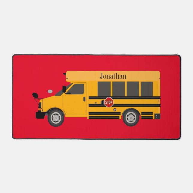 Schoolbus Kids Décor Desk Mats & Pads (Front)