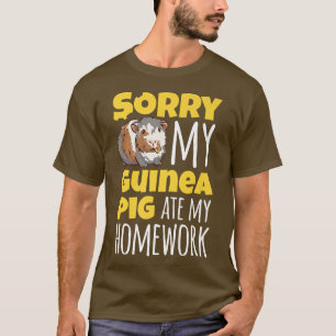 Schoolchild My Guinea Pig Ate My Homework Guinea T-Shirt