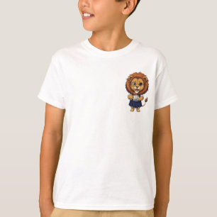 Schoolgirl Lion Teacup Kids T-Shirt