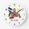 Schoolhouse & Crayons Teacher Clock