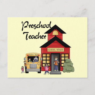 Schoolhouse Preschool Teacher Tshirts and Gifts Postcard