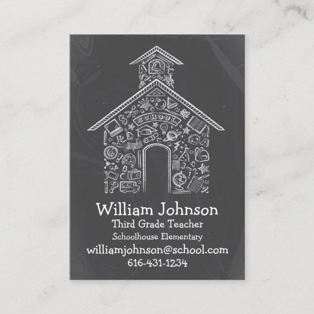 Schoolhouse Teachers Business Card (Front)