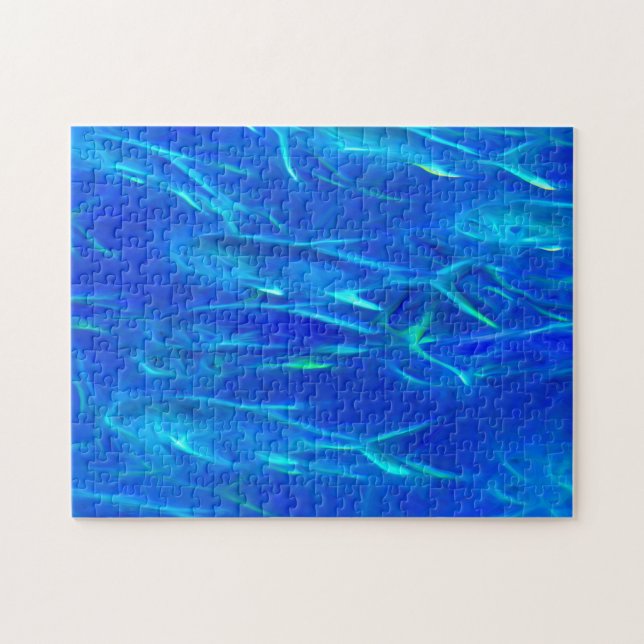 Schooling Fish 11x14 Photo Puzzle with Gift Box (Horizontal)
