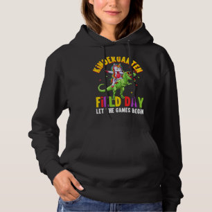 School's Field Day Unicorn Dinosaur Kindergarten K Hoodie