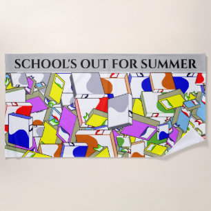 "SCHOOL'S OUT FOR SUMMER" beach towel. Beach Towel