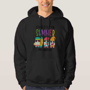 School's Out For Summer Bus Driver Gnome Hoodie