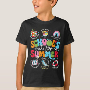 Schools Out for Summer Retro Groovy Last Day of T-Shirt