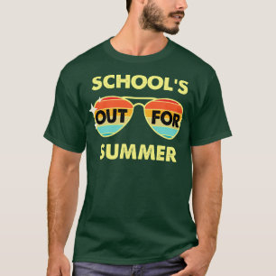 Schools Out For Summer Retro Sunglasses Beach Vibe T-Shirt