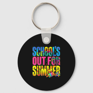 School's out for summer teachers students last day key ring