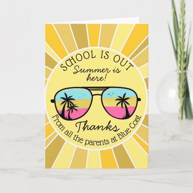 school's out teacher card (Front)