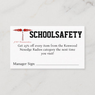 SCHOOLSAFETY Coupon Business Card