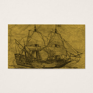 Schooner And Vintage Map