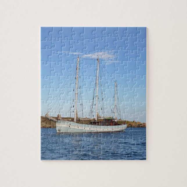 Schooner In The Isles Of Scilly Jigsaw Puzzle (Vertical)