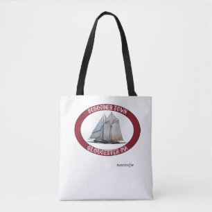 schooner nautical tote bag