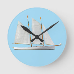 Schooner Round Clock