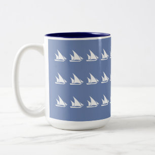 Schooner Sails Two-Tone Coffee Mug