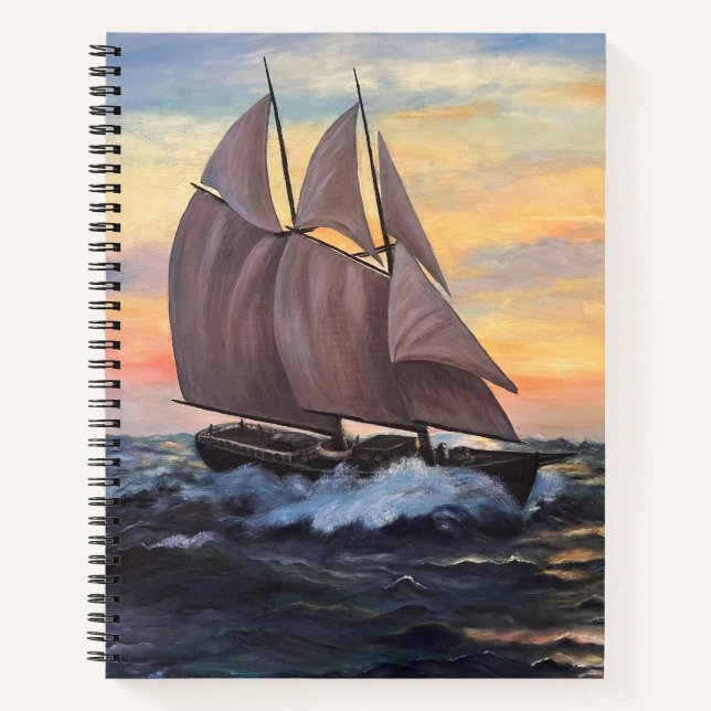 Schooner Spiral Notebook (Front)