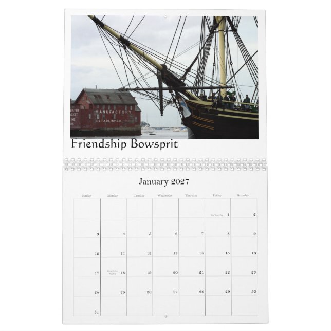 Schooners & Boats - 2013 Calendar (Jan 2027)