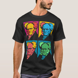 Schopenhauer Pop-Art Portrait Block T-Shirt