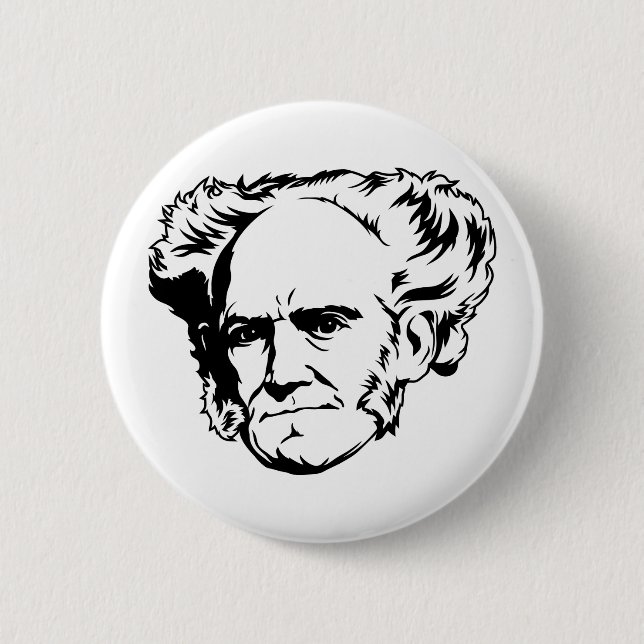 Schopenhauer Portrait Button (Front)