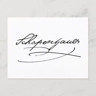 Schopenhauer Signature Postcard