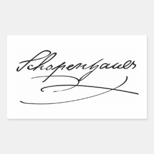 Schopenhauer Signature Rectangular Sticker