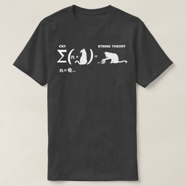 Schrdinger String Theory Cat Physicist Quantum Mec T-Shirt (Design Front)