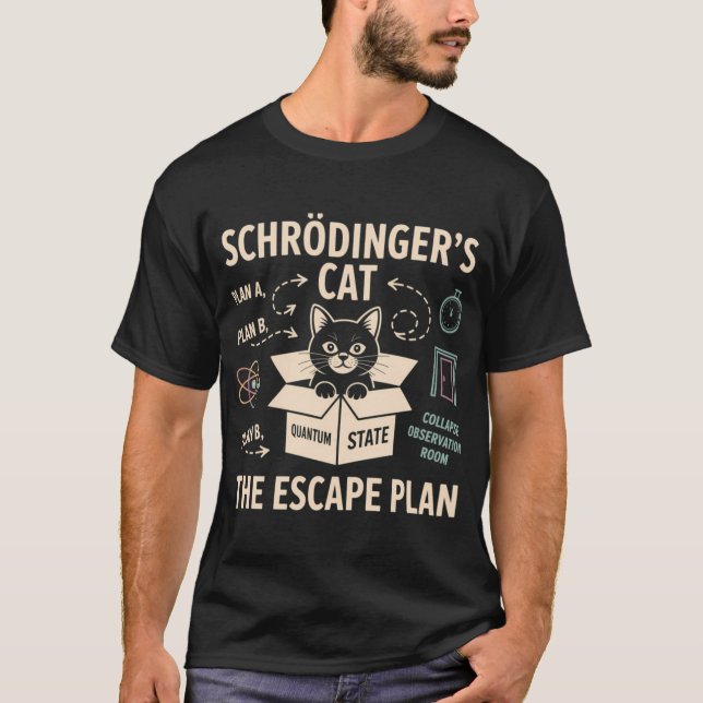 Schrdingers Cat the Escape Plan vintage T-Shirt (Front)