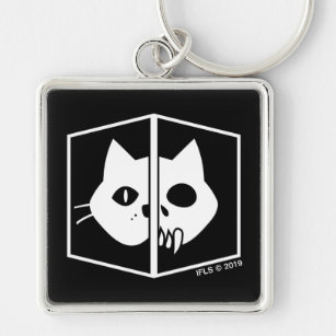 Schrödinger Cat Graphic Key Ring