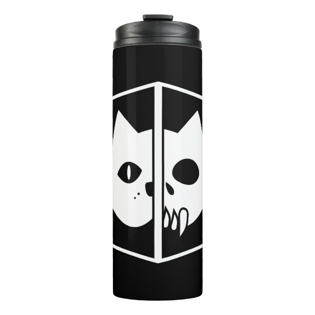 Schrödinger Cat Graphic Thermal Tumbler (Front)