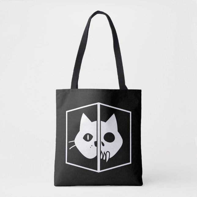 Schrödinger Cat Graphic Tote Bag (Front)