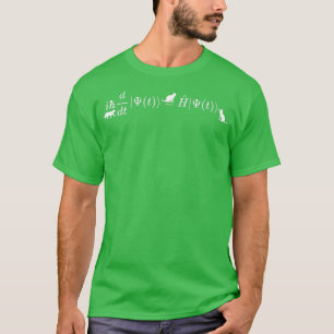 Schrodinger cats math and physics formula equation T-Shirt