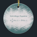 Schrödinger Equation Math & Physics Ornament<br><div class="desc">The Schrödinger equation is a fundamental equation of physics which describes quantum mechanical systems.</div>