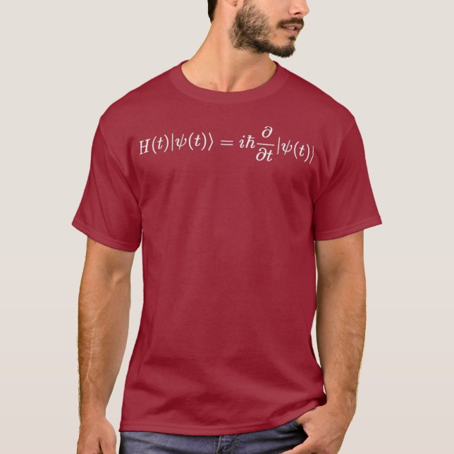 Schrodinger Equation Physics Quantum Mechanics T-Shirt (Front)