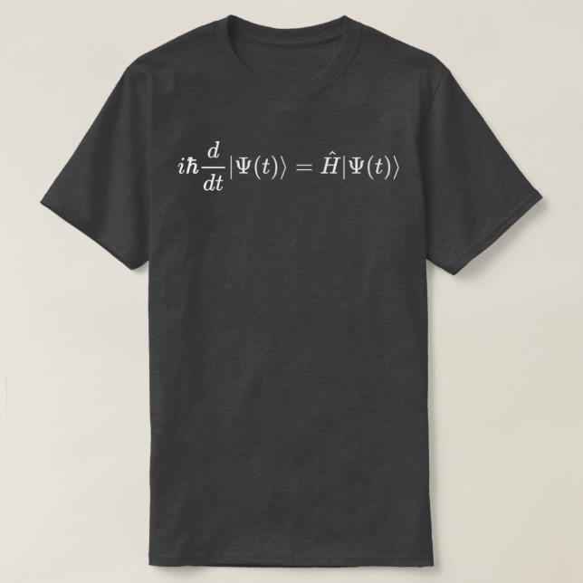 Schrodinger math and physics formula equation T-Shirt (Design Front)