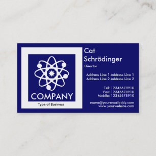 Schrödinger's Cat - Dark Blue Business Card
