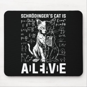 Schrodinger's Cat Dead And Alive Physics Mouse Pad