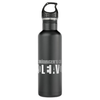 Schrodinger's Cat Is Alive Dead Paradox Science Ge 710 Ml Water Bottle