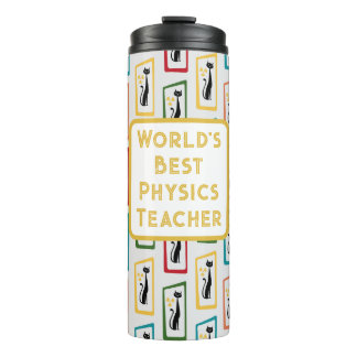 Schrödinger's Cat Mid Century Modern multicolored Thermal Tumbler