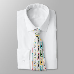Schrödinger's Cat Mid Century Modern multicolored Tie