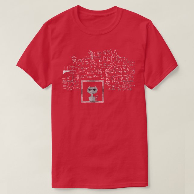 Schrodinger's Cat Quantum Physics Science Nerd  T-Shirt (Design Front)