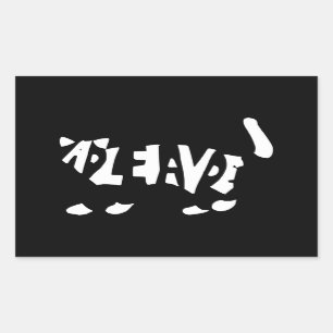 Schrödinger's cat rectangular sticker