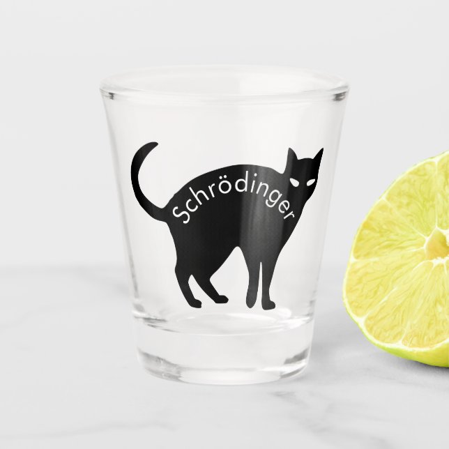 Schrödinger's cat shot glass (Front)