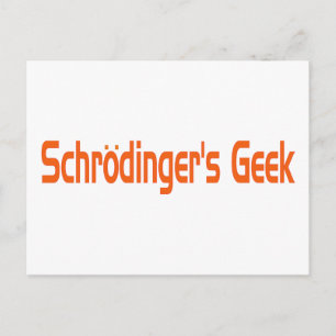 Schrodinger's geek postcard