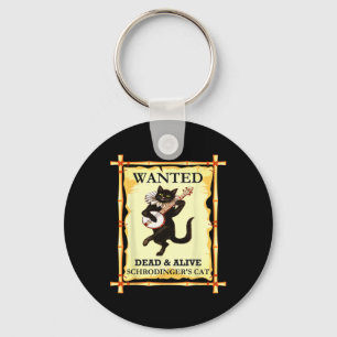 Schrodinger's Physics Cat Quantum Physicist Key Ring