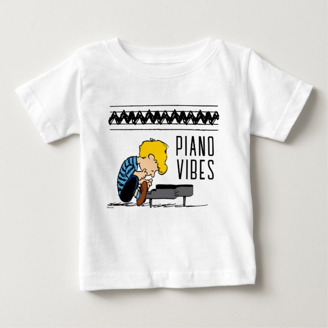 Schroeder Charlie Brown Music Baby T-Shirt (Front)