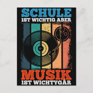 Schule ist Wichtig Aber Musik ist Wichtiger tiger Postcard