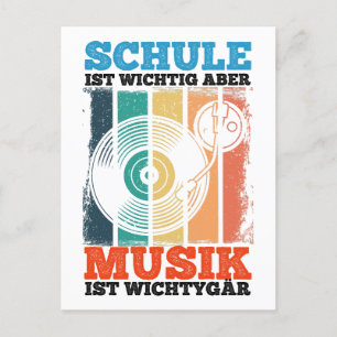 Schule Ist Wichtig Aber Musik Ist Wichtiger Vinyl  Postcard