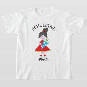 Schulkind - Mädchen mit Schultüte - rot 1 T-Shirt
